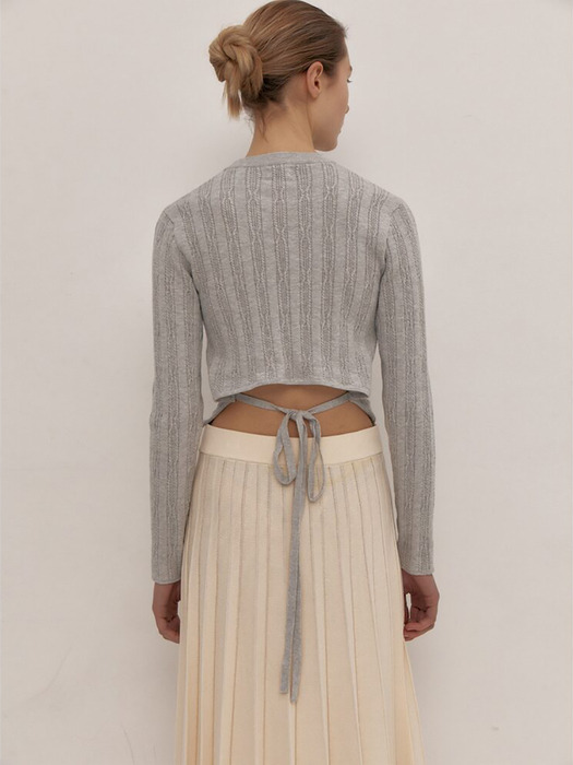 Pleats Knit Skirt  Ivory (WE425UC220)