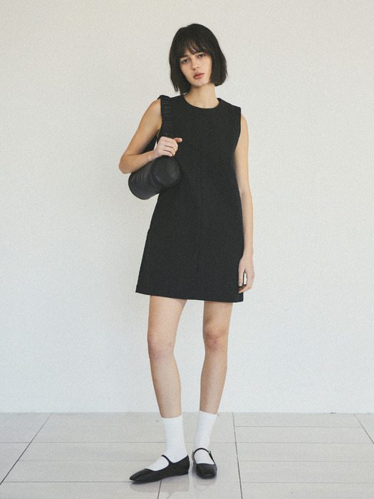 Citta Nylon Classic Mini Dress_CTOP701(Black)
