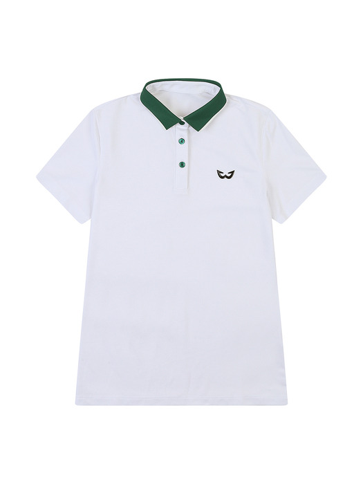 폴리 사각 MESH 여성 골프 티셔츠 (WHITE)