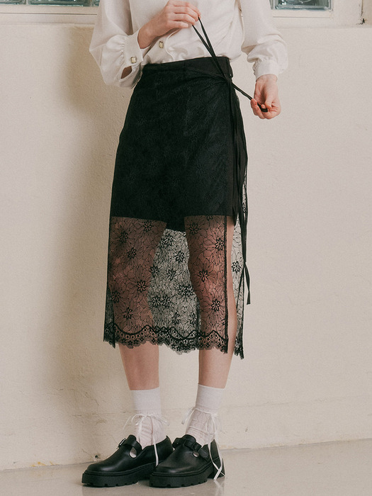 WD_Lace wrap skirt_BLACK