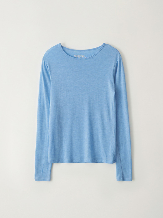 Tencel long sleeve t-shirt (Blue)