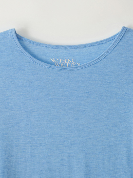 Tencel long sleeve t-shirt (Blue)