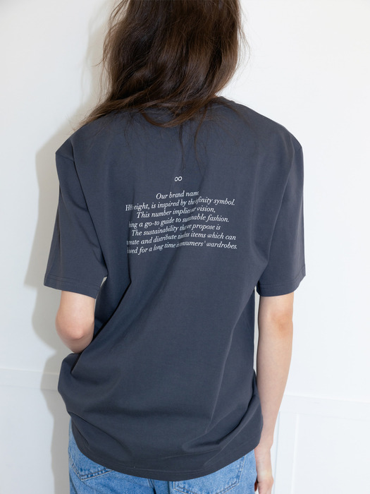 LETTER T-SHIRTS (CHARCOAL)