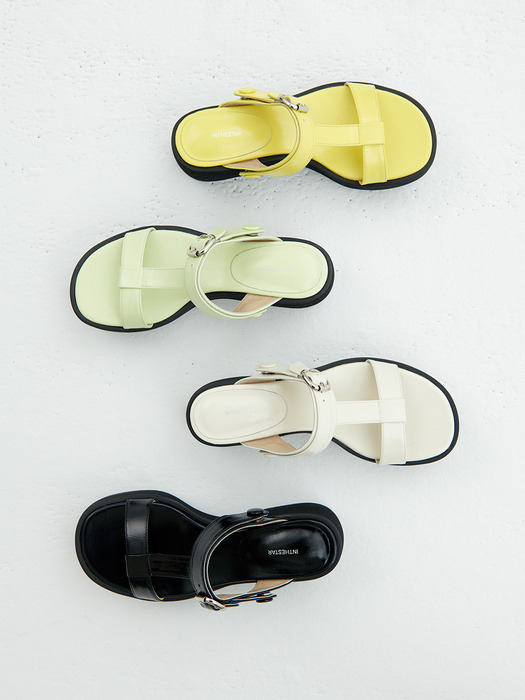 IS_241678_T Line 2way Glossy Sandals (4colors)