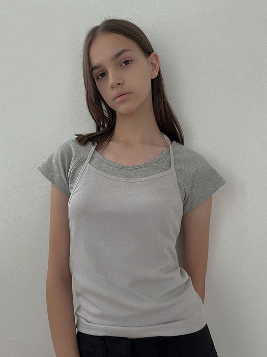 [24 SUMMER][SALT Label] TANIA COTTON T-SHIRT_GRAY