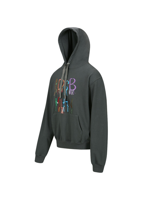 (ESSENTIAL) UNISEX ADSB MILAN EMBROIDERY HOODIE atb1148u(CHARCOAL)