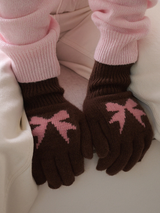 [단독] Ribbon Wool Gloves (10 Colors)