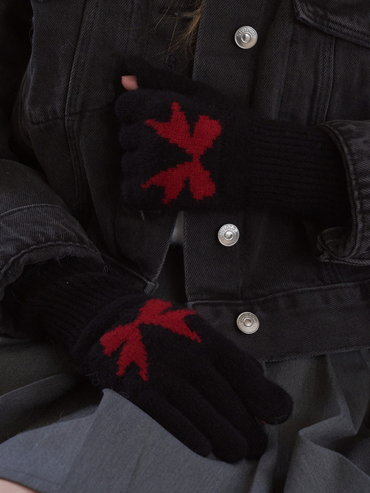 [단독] Ribbon Wool Gloves (4 Colors)