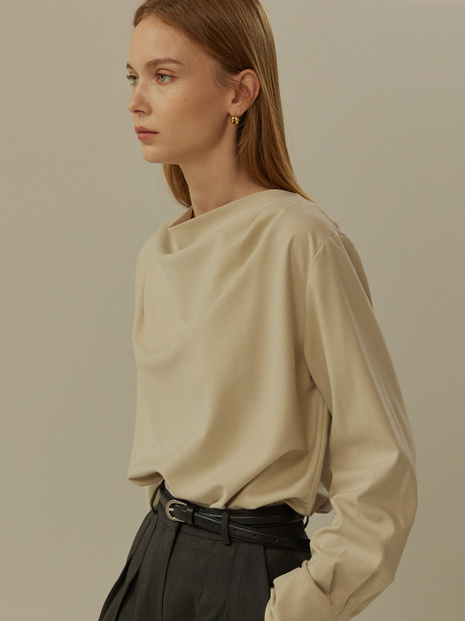 VII DRAPE BLOUSE (2colors)