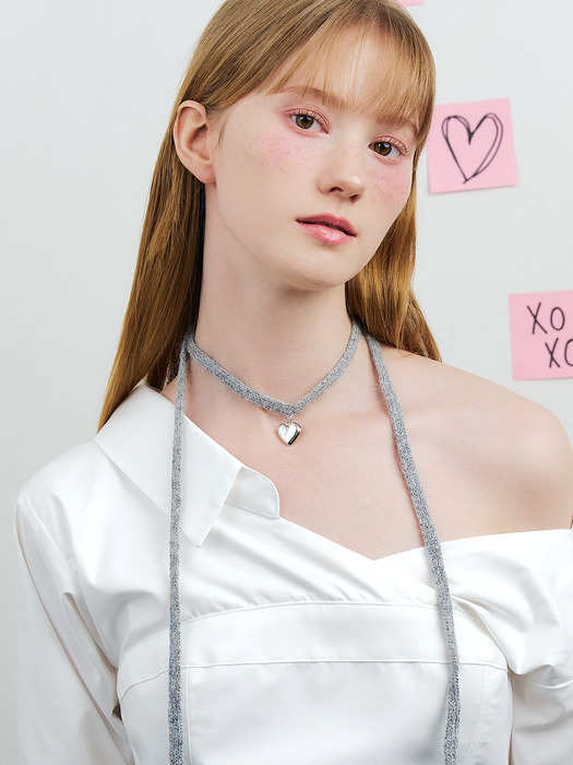 mode heart necklace