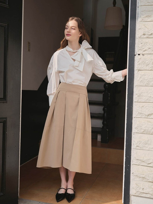 Lautre Elene Beige Flared Skirt