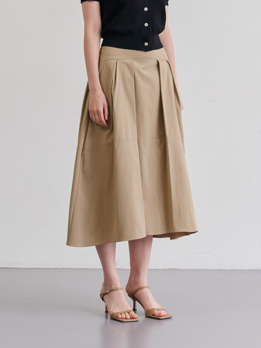 Lautre Elene Beige Flared Skirt