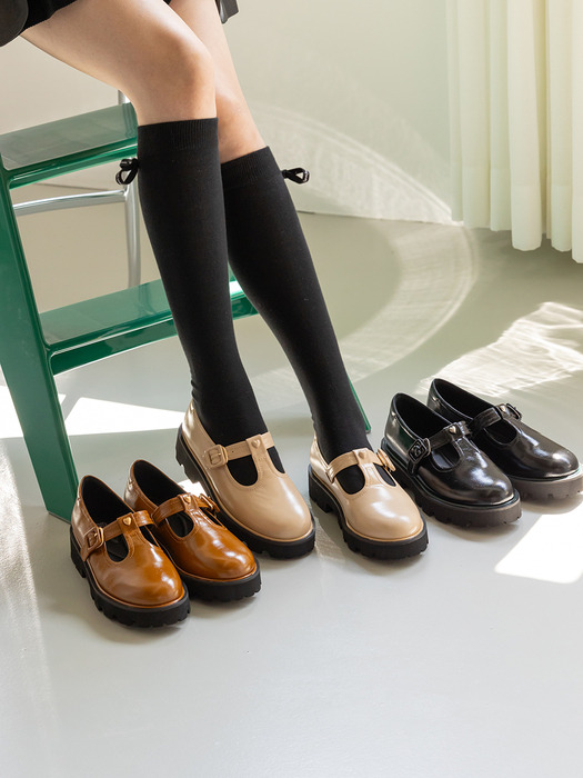 카멜레23 청키 펌프스 4cm (3colors)