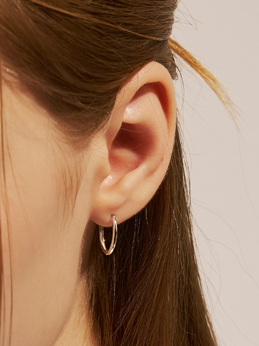 [sv925] oval one-touch earring