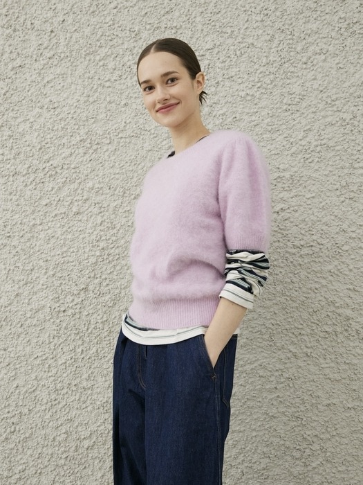 BERRY KNIT PULLOVER_PINK