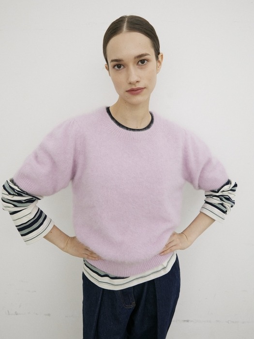 BERRY KNIT PULLOVER_PINK