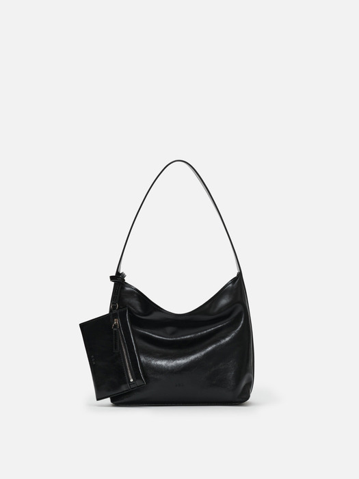 Mini Pulpy hobo bag Wrinkled Black