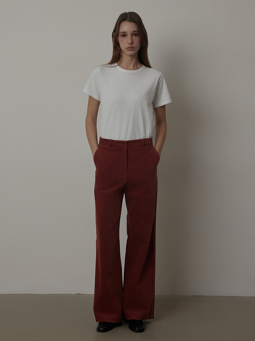 Velvet Span Straight-fit Pants