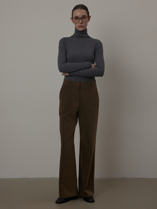 Velvet Span Straight-fit Pants