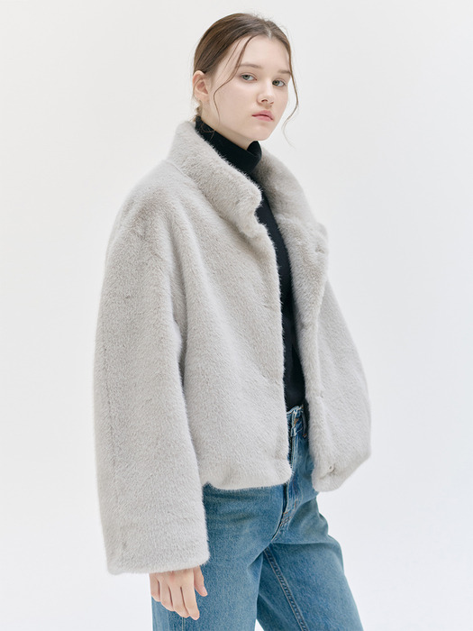 24WN fur crop jacket [ECRU]