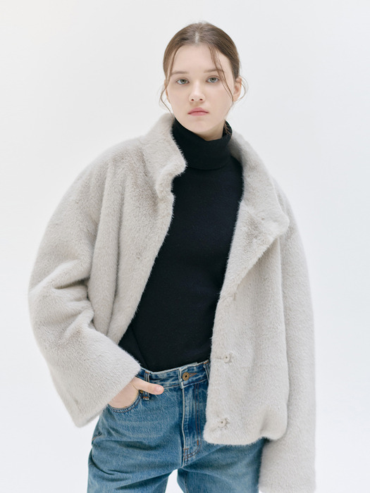 24WN fur crop jacket [ECRU]