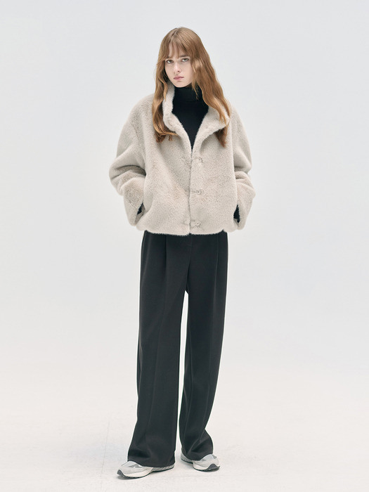 24WN fur crop jacket [ECRU]