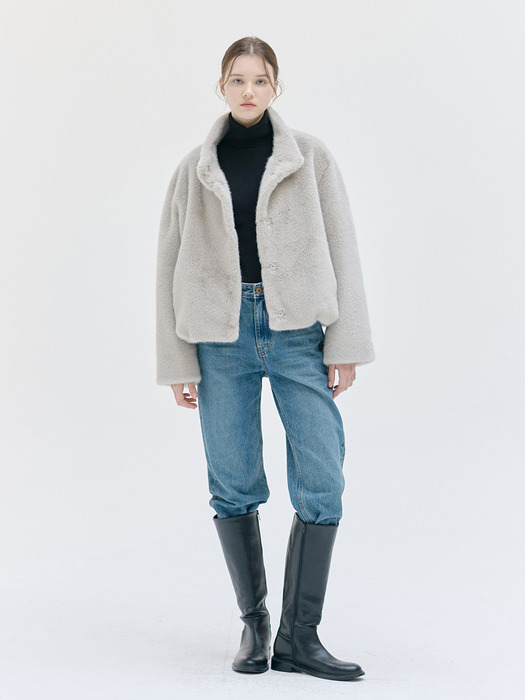 24WN fur crop jacket [ECRU]