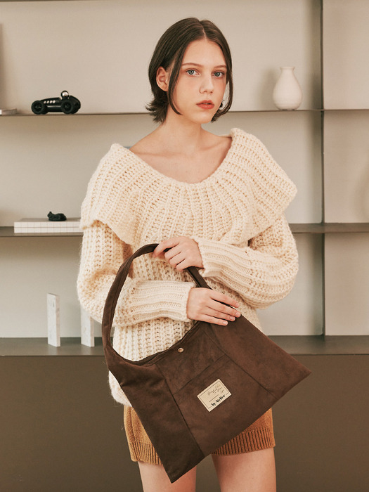 [by Atelier] EASY HOBO BAG_MINI_SUEDE BROWN