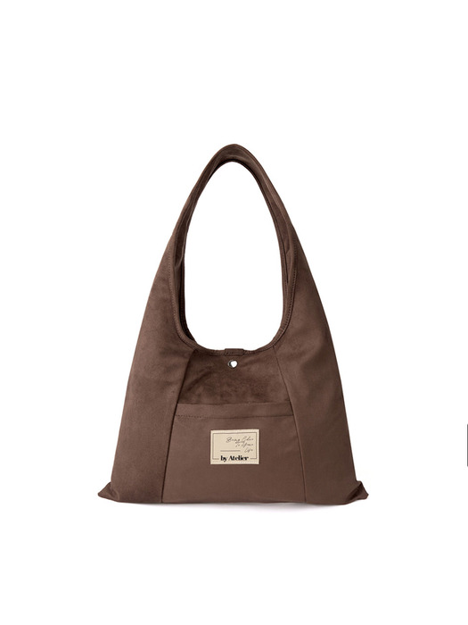 [by Atelier] EASY HOBO BAG_MINI_SUEDE BROWN