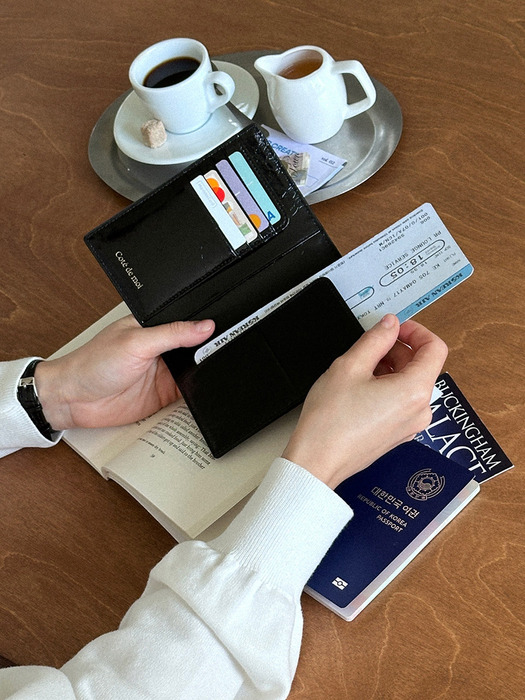 Ecrin passport wallet - Black