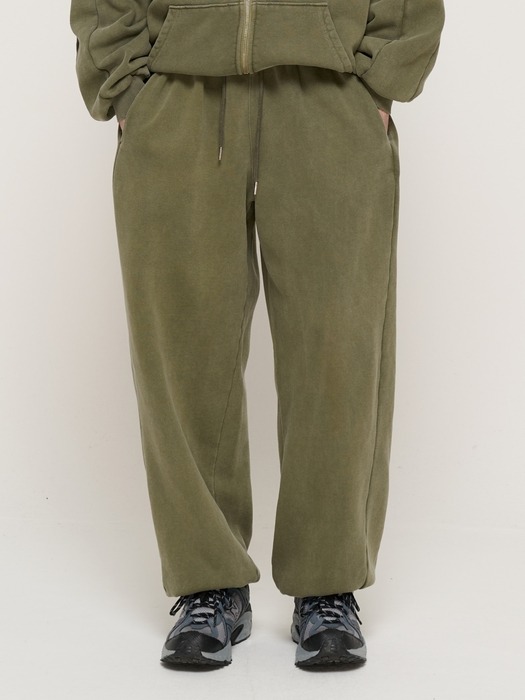 PIGMENT DYING TRAINING JOGGER PANTS (KHAKI)