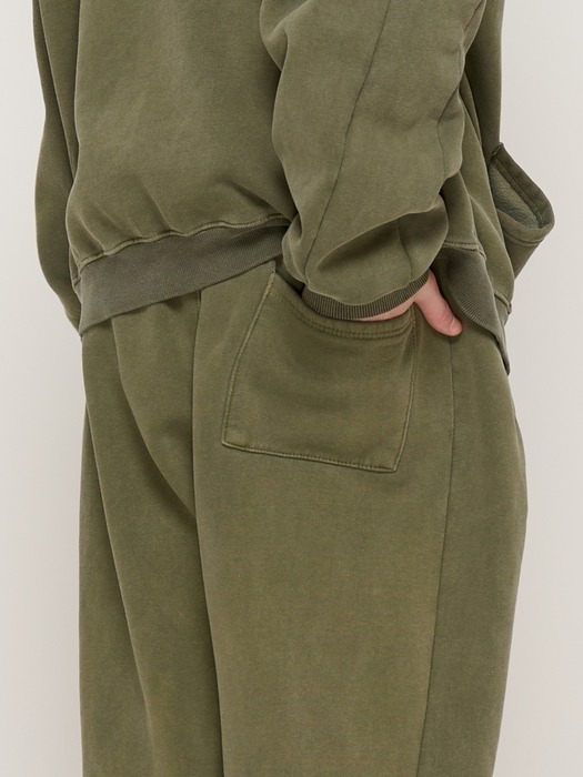 PIGMENT DYING TRAINING JOGGER PANTS (KHAKI)