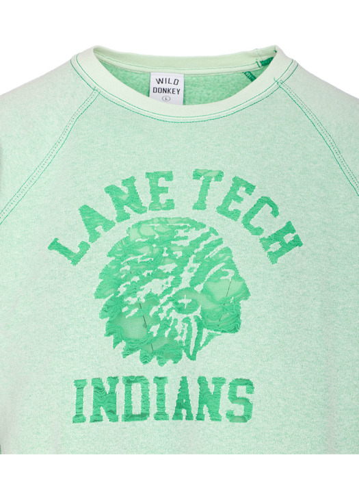 [와일드동키] SS25  맨투맨 LANE TECHKELLY GREEN