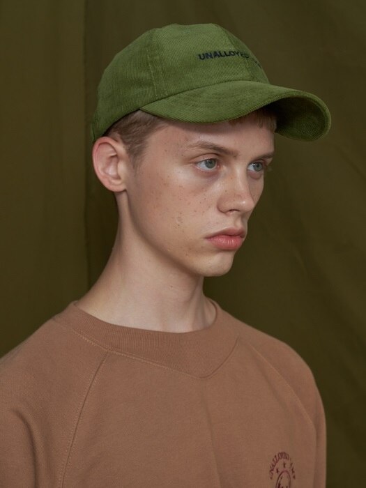 ROOM LOGO CORDUROY BALLCAP / OLIVE GREEN