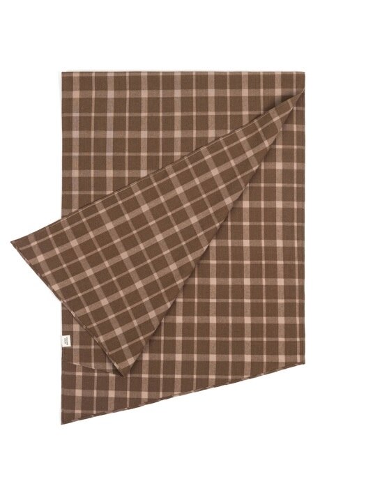 WD CHECK SCARF (brown)