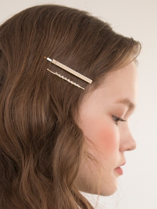 Two Line Pearl Hairpin