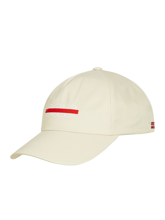 SA one point logo print cap (Cream)
