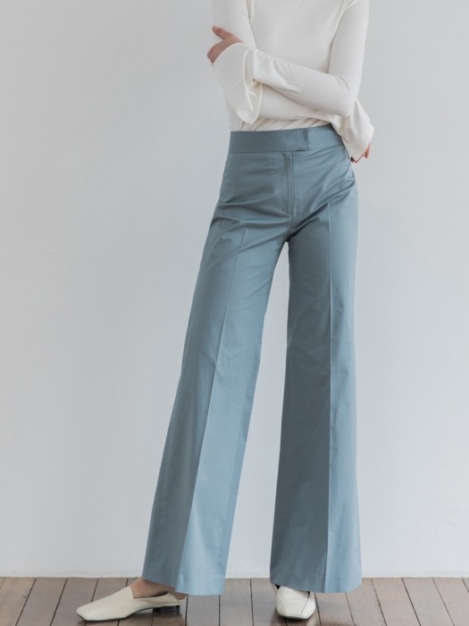 [19SS]Bootscut Wide Cotton Pants