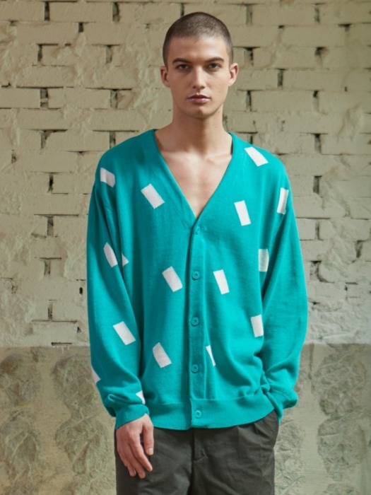 Logo Linen cardigan_MINT