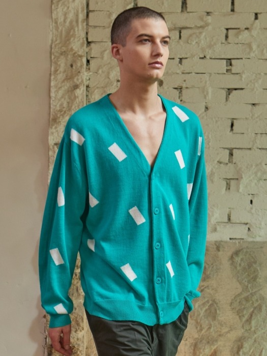 Logo Linen cardigan_MINT