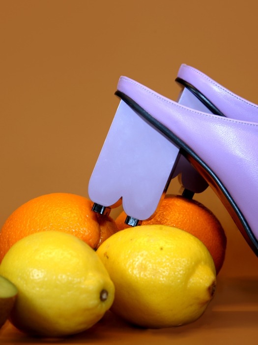 Bread Heel Mule _ Purple