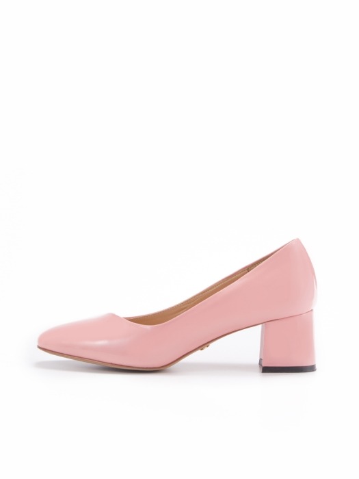 Oblique Pumps_Light Pink Patent