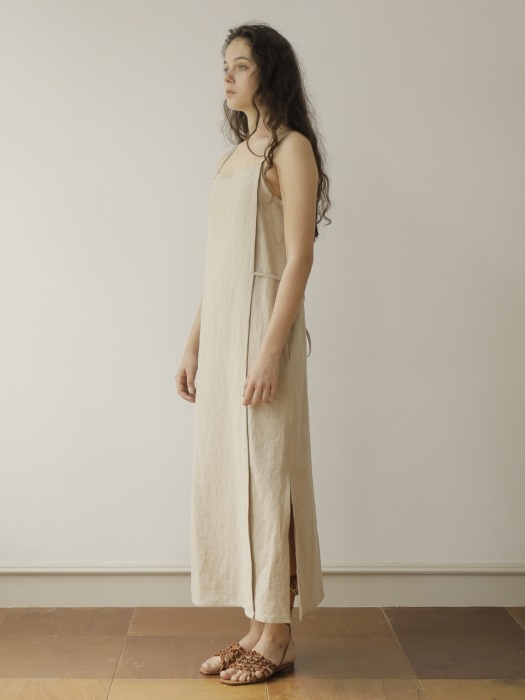 19SS LINEN MAXI DRESS /BEIGE