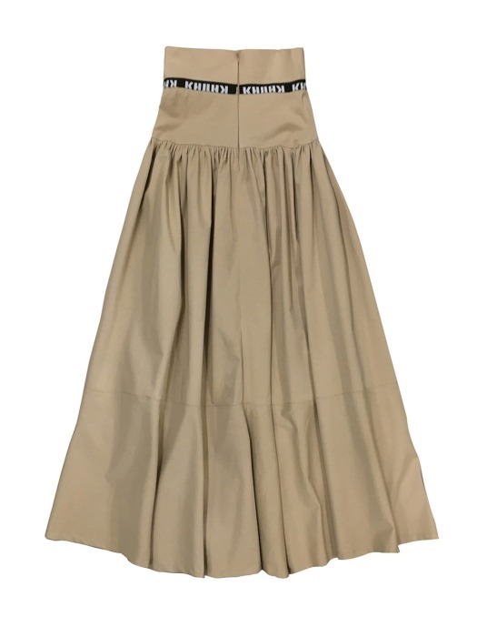 18 S/S KHJ TAG A-LINE BEIGE SKIRT