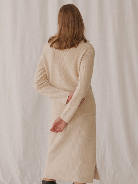 Wool Cashmere Pullover - Ivory