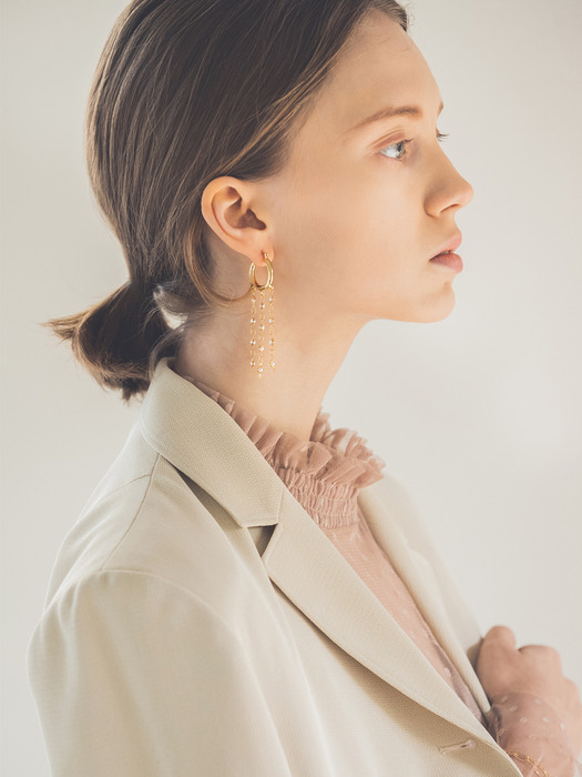 [Stella collection] Orobella long hoop earring