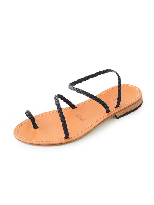 SIMPLE BRAIDED SANDALS_BLACK