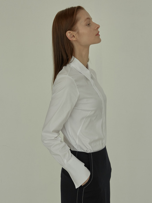 [리퍼브] Super Comfort Slim-fit Shirt_WHITE