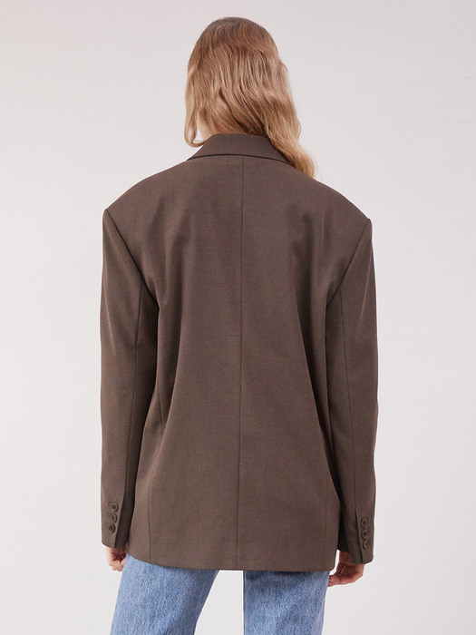 [BE:able] Overfit double jacket - Brown