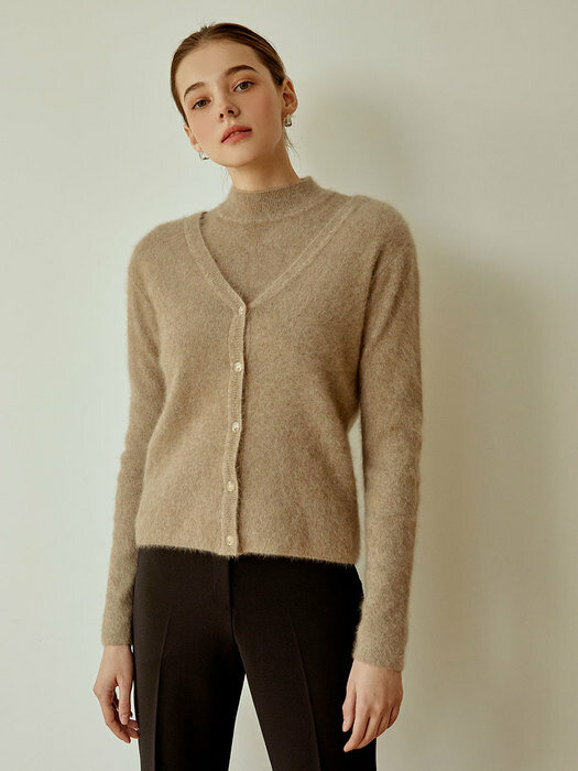 Fox Knit Cardigan SET[beige]